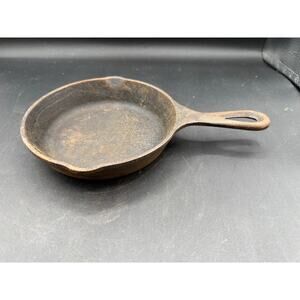 Vintage Lodge 3 SK D H2 Cast Iron Skillet 6 '' Notch Heat Ring Fry Pan